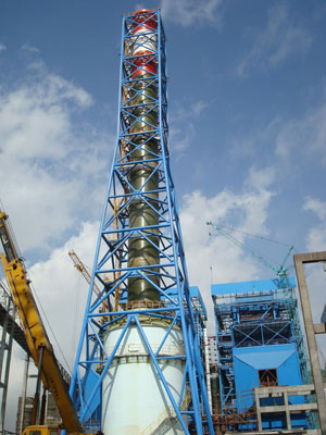 高空工程新解法 非金属材料在锅炉房钢烟囱维修中的革新应用